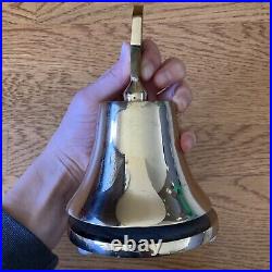 Antique Solid Brass Stock Market Desk Bell G&S Foundry Freeburg IL