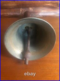 Antique Solid Bronze or Brass Hand School Bell