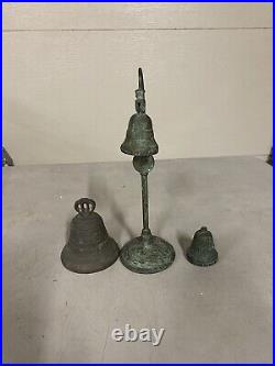 Antique Souvenirs Bronze Spanish Mission Bells San Gabriel & Maria S. Antonio Ave