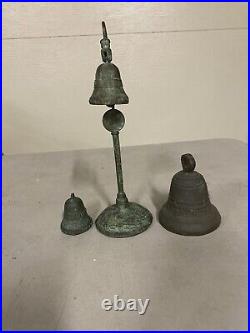 Antique Souvenirs Bronze Spanish Mission Bells San Gabriel & Maria S. Antonio Ave