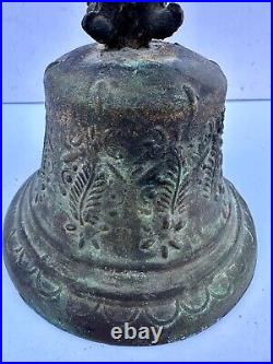 Antique Spanish Mission Bell Catholic church bell Rustic 1800's Brass READ