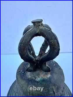 Antique Spanish Mission Bell Catholic church bell Rustic 1800's Brass READ