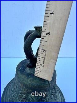Antique Spanish Mission Bell Catholic church bell Rustic 1800's Brass READ