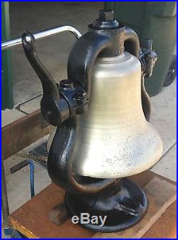 Antique Steam Locomotive Bronze Or Brass Bell Very Old Heavy & LOUD Works Well