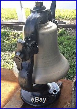 Antique Steam Locomotive Bronze Or Brass Bell Very Old Heavy & LOUD Works Well