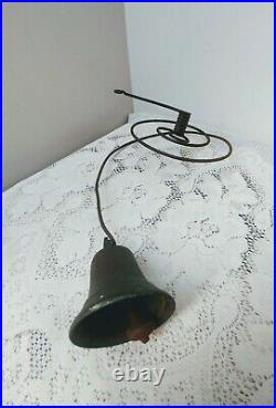 Antique Store Door Hanging Spring Brass Metal Door Bell