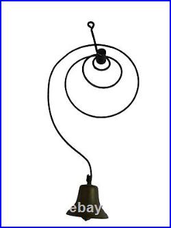 Antique Store Door Hanging Spring Brass Metal Door Bell 13 Long Primitive