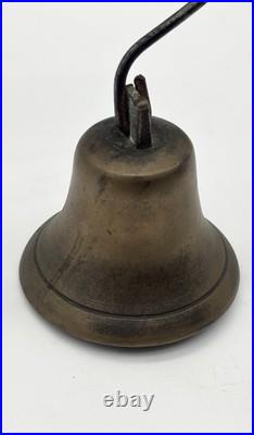 Antique Store Door Hanging Spring Brass Metal Doorbell 13.5 Long Primitive