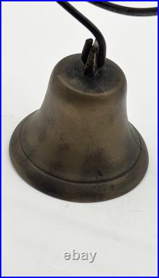 Antique Store Door Hanging Spring Brass Metal Doorbell 13.5 Long Primitive