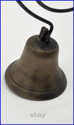 Antique Store Door Hanging Spring Brass Metal Doorbell 13.5 Long Primitive