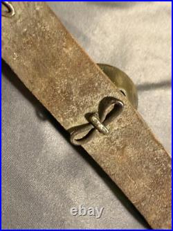 Antique String LARGE Oversized Bronze Sleigh Carriage Harness Bells