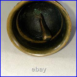 Antique Style Bronze Figural Bell with Evangelist Names Johannes and Mathevs