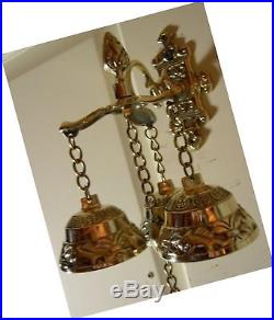 Antique Style Shopkeepers Triple Bell Brass Store Doorbell by INsideOUT