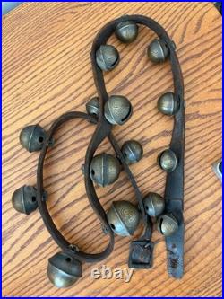Antique Style Sleigh Bell Belt Brass, Numbered Total Of 15