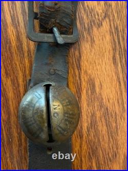 Antique Style Sleigh Bell Belt Brass, Numbered Total Of 15