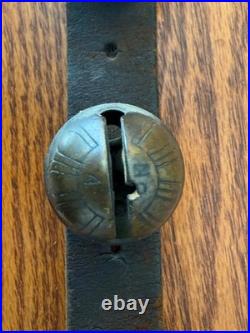 Antique Style Sleigh Bell Belt Brass, Numbered Total Of 15