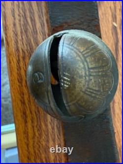 Antique Style Sleigh Bell Belt Brass, Numbered Total Of 15