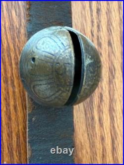 Antique Style Sleigh Bell Belt Brass, Numbered Total Of 15