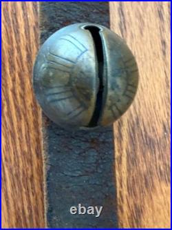 Antique Style Sleigh Bell Belt Brass, Numbered Total Of 15