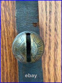 Antique Style Sleigh Bell Belt Brass, Numbered Total Of 15