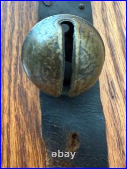 Antique Style Sleigh Bell Belt Brass, Numbered Total Of 15