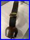 Antique Swiss Brass Large Cow Bell #70 With Leather Collar & Brass Buckle