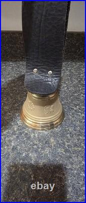 Antique Swiss Cow Bell Floral Pattern Cast Bronze/Brass