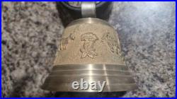 Antique Switzerland Bronze Glocken Cow Goat Bell with Large 45 Leather Strap