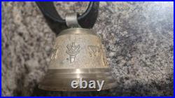 Antique Switzerland Bronze Glocken Cow Goat Bell with Large 45 Leather Strap