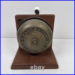 Antique Taylor's Pat. 1880 Twist Doorbell Working Porcelain Knob Victorian Video