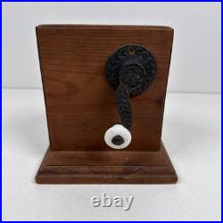 Antique Taylor's Pat. 1880 Twist Doorbell Working Porcelain Knob Victorian Video