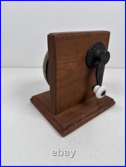 Antique Taylor's Pat. 1880 Twist Doorbell Working Porcelain Knob Victorian Video