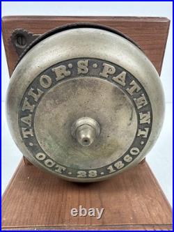 Antique Taylor's Pat. 1880 Twist Doorbell Working Porcelain Knob Victorian Video