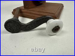 Antique Taylor's Pat. 1880 Twist Doorbell Working Porcelain Knob Victorian Video