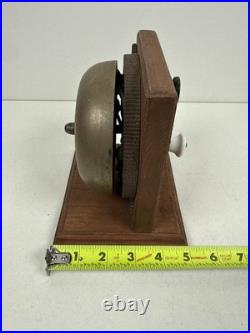 Antique Taylor's Pat. 1880 Twist Doorbell Working Porcelain Knob Victorian Video
