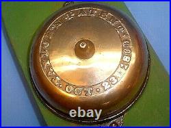 Antique Taylors Patent 1860 Brass Door Bell With Handle