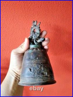 Antique Thai Bell Elephant Brass Clapper Sound Temple Hanging Decor Collect #4