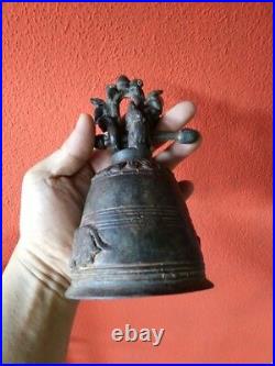 Antique Thai Bell Elephant Brass Clapper Sound Temple Hanging Decor Collect #4
