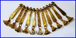 Antique Tibetan Bells Of Sarna Set of 11 Etched Brass Temple Buddhist India Rare