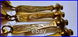 Antique Tibetan Bells Of Sarna Set of 11 Etched Brass Temple Buddhist India Rare