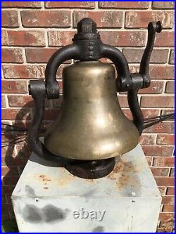 Antique Train Locomotive Brass Bell, railroad RR