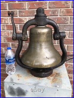 Antique Train Locomotive Brass Bell, railroad RR