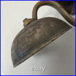 Antique Triple Bell Brass Handheld Signal Bell Industrial / Maritime Hardware