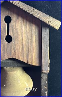 Antique True Jamestown Oak Dinner Bell, Byron Poem C1910