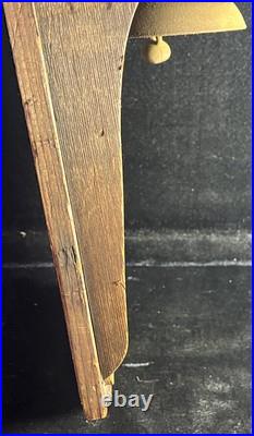 Antique True Jamestown Oak Dinner Bell, Byron Poem C1910