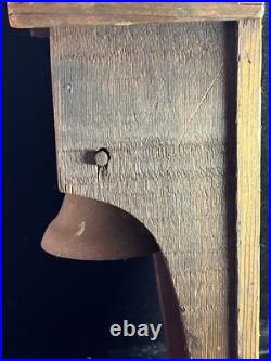 Antique True Jamestown Oak Dinner Bell, Byron Poem C1910