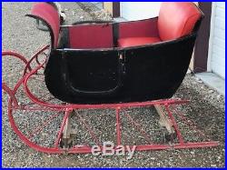 Antique Turn of the Century Sleigh, Shafts, Harness and Brass Sleigh Bells