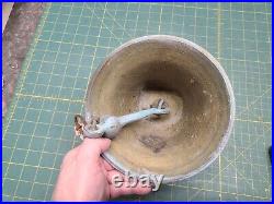 Antique USN US Navy Bronze Brass Ship's Bell Maritime Bracket Mount