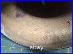 Antique USN US Navy Bronze Brass Ship's Bell Maritime Bracket Mount
