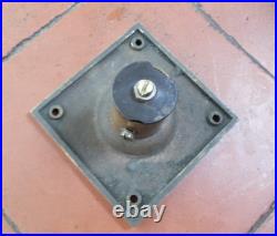 Antique Unusual square solid brass door bell press, tested and working